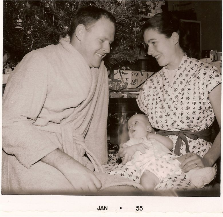 226 William Scott , Dad, Mom Xmas 54